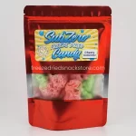 Cherry Gummeez - Crunchy, Cherry-Flavored Candy In The Shape Of Cherries With Stems And Leaves. Made With Real Fruit Juice And Natural Flavors.