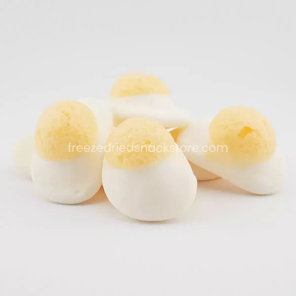 Egg Gummeez in the shape of colorful eggs, perfect for Easter baskets or candy jars. Crunchy vanilla, sure to satisfy any sweet tooth.