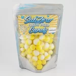 Bright Yellow Lemheadz Candy, A Mouth-Puckering Treat With Zesty Citrus Flavor.