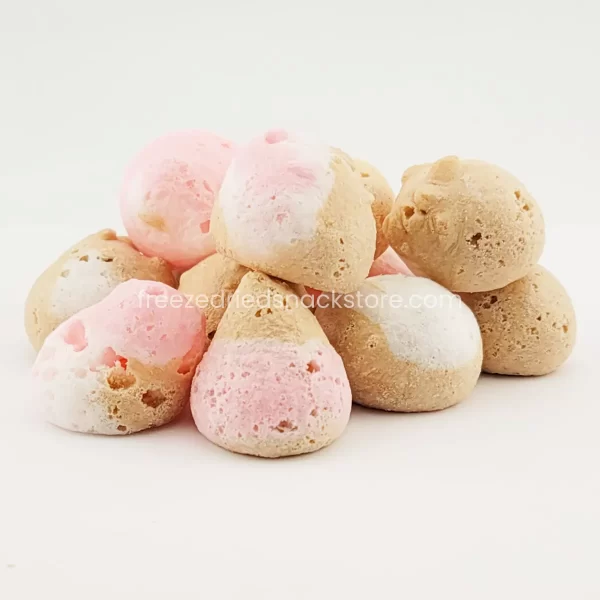 Neapolitan Taffeez: A sweet tri-color medley of chocolate, vanilla, and strawberry flavors in crunchy candy form.