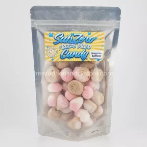 Neapolitan Taffeez: A sweet tri-color medley of chocolate, vanilla, and strawberry flavors in crunchy candy form.