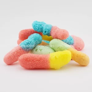 Sour Worm Gummeez - a colorful and chewy assortment of sour fruit-flavored gummy worms, perfect for satisfying your sour cravings.