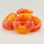 Peach Ringz: Crunchy Gummy Rings With The Sweet Essence Of Ripe Peaches, A Fruity Delight For Your Taste Buds.