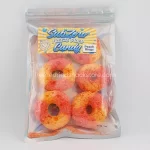 Peach Ringz: Crunchy Gummy Rings With The Sweet Essence Of Ripe Peaches, A Fruity Delight For Your Taste Buds.