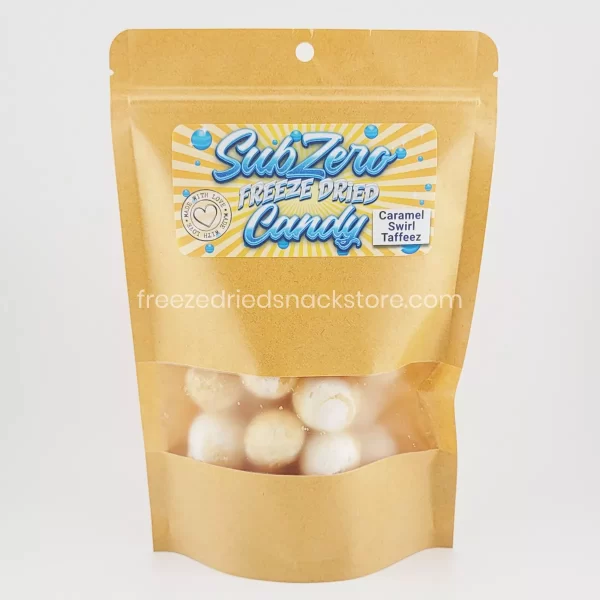 Caramel Swirl Taffeez: Buttery caramel sweetness swirled into chewy candy bites, a luscious treat.