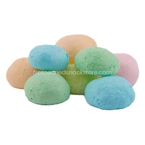 Assorted freeze-dried Sour Sassy Taffeez candies with a sour-sweet crunch in vibrant colors.