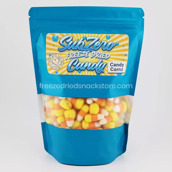 Candy Cornz is a crunchy and sweet freeze-dried tri-colored treat that melts in your mouth. Perfect for snacking or topping your favorite desserts!