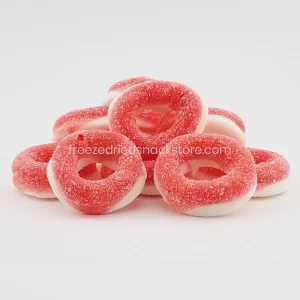 Cherry Ringz - Crunchy Freeze-Dried Cherry Ringz. Sweet And Tangy Gummy Rings That Burst With Cherry Flavor.