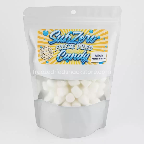 Marshmallow Miniz - small, soft, and sweet confections perfect for topping hot cocoa, baking, or enjoying as a quick snack.